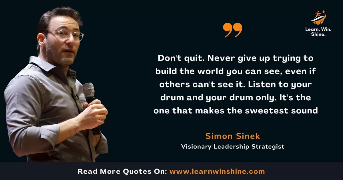 Martin Luther King Jr. Quote: Don't quit. Never give up trying to build the world you can see